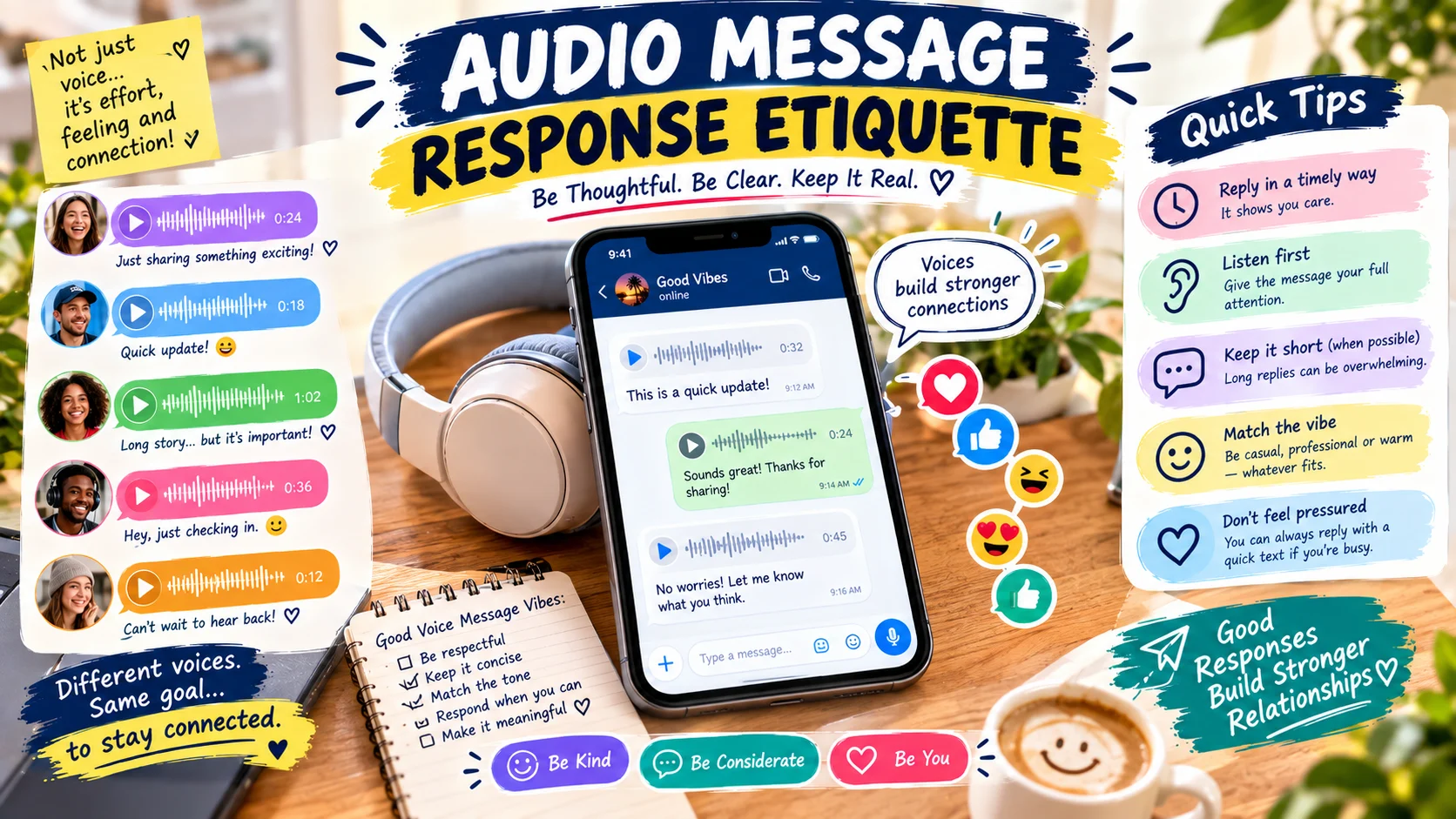 audio message response guidelines