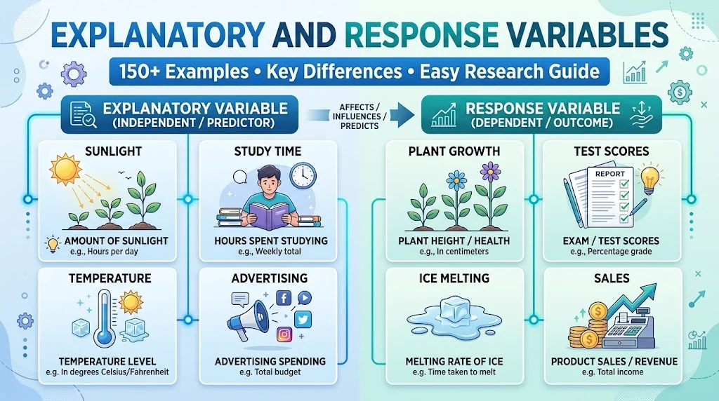 explanatory and response variables